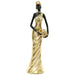 AFRICAN LADY WITH VASE ON HIP 30CM TRANS NATAL CUT GLASS
