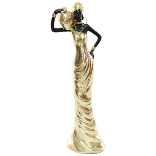 AFRICAN LADY WITH VASE 30CM TRANS NATAL CUT GLASS