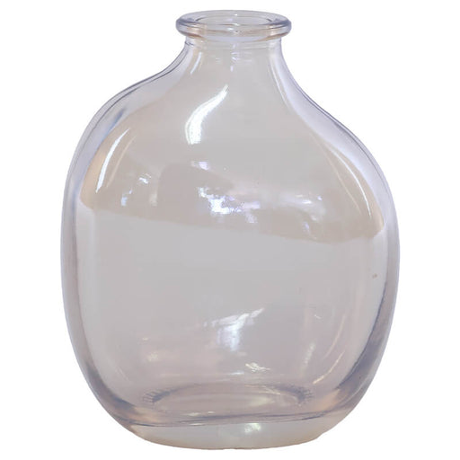 AMBER ORGANIC POSY VASE 11CM TRAN