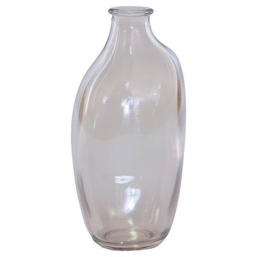 AMBER ORGANIC POSY VASE 15CM TRAN