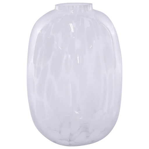 WHITE SPLASH VASE 30X20CM TRAN