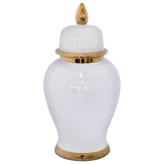 WHITE/GOLD GINGER LAR/LID 40CM TRAN