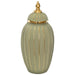 GOLD/SAGE GINGER JAR/LID 39CM TRAN