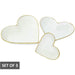 GOLD RIM HEART BOWL S/3 20/17/12CM TRAN