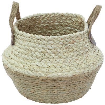 WOVEN DECOR BASKET MEDIUM BEIGE TRAN
