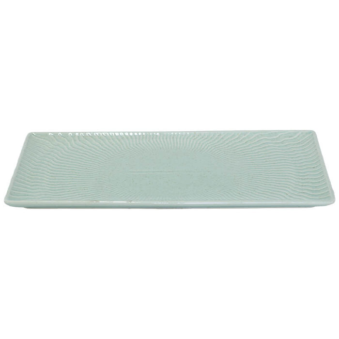 SAGE RECT PLATE 31X15CM TRAN