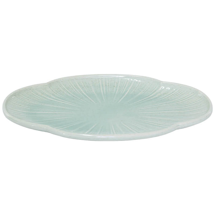 SAGE CLOVER PLATE 32X19CM TRAN