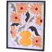 WALL ART YELLOW VASE 50X40CM TRAN