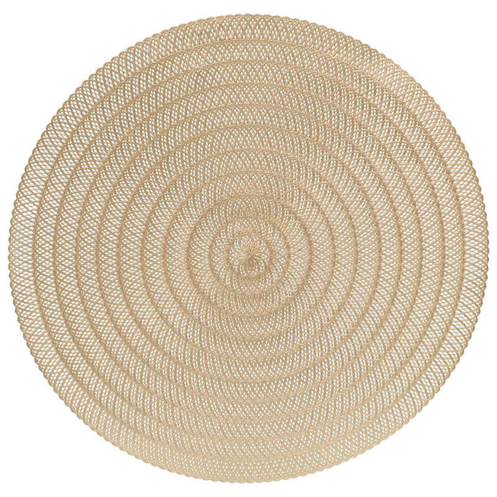 CHAMPAGNE WEAVE PLACEMAT 38CM TRAN