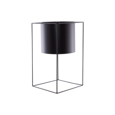 PLANT STAND BLACK 50CM TRANS NATAL CUT GLASS