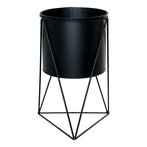 TRI BLACK POT STAND 31X18CM TRANS NATAL CUT GLASS