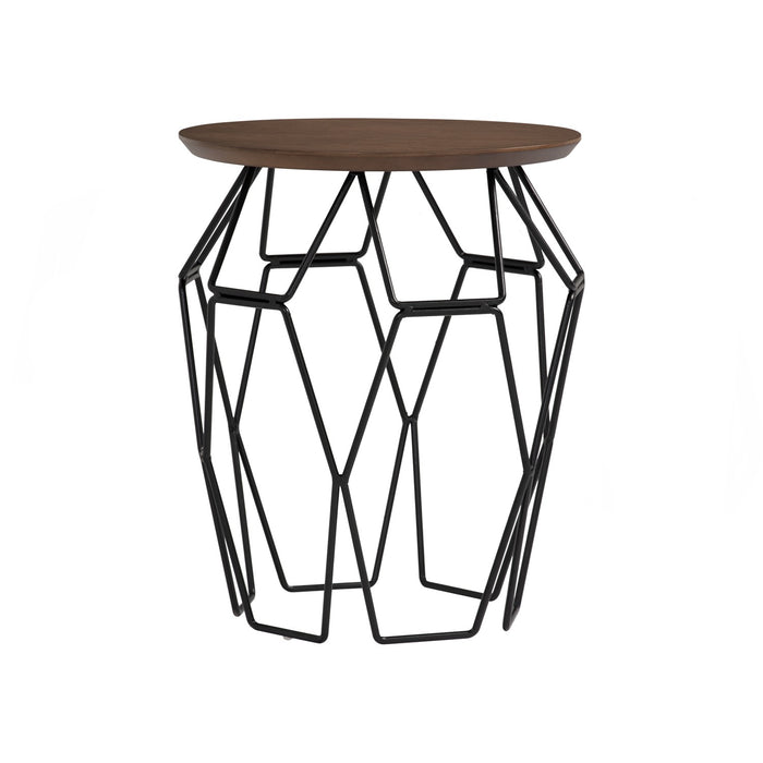 NANO SIDE TABLE COCOA & METAL HINLIM FURNITURE