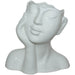 LADY FACE VASE 17CM TRAN
