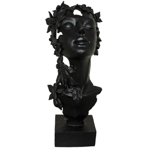 lady with butterfly ornament decor