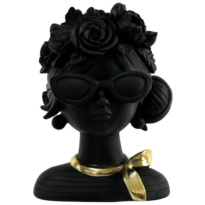 GIRL WITH GOLD SCARF 20X14X12CM TRAN