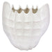 SHELL VASE 20CM WHITE TRANS NATAL CUT GLASS
