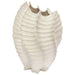 SHELL VASE 24CM CREAM TRANS NATAL CUT GLASS