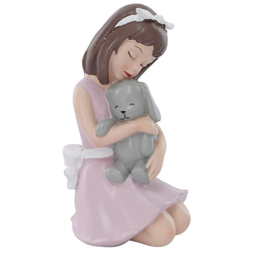 GIRL WITH TEDDY BEAR 13CM TRAN