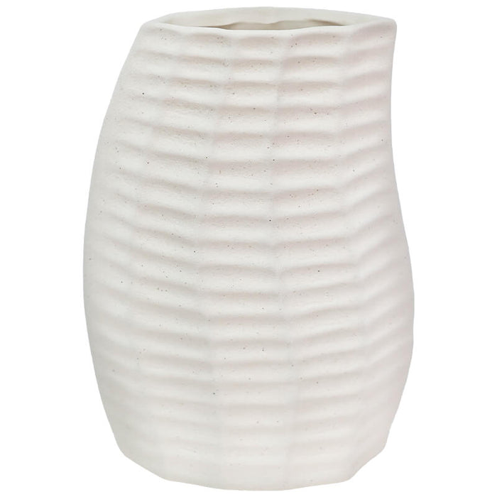 SHELL OVAL VASE 20X15CM TRAN