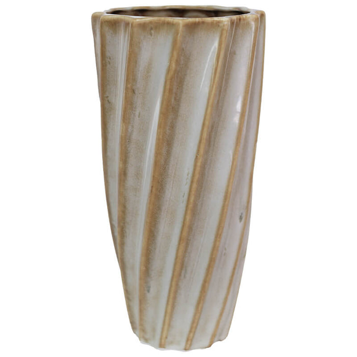 TUSCAN SPIRAL VASE 24X12CM TRAN