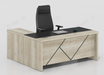 OZ-2521-18 EXECUTIVE DESK (OAK/ GREY) STEL