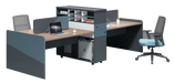 OZ-2318-4 4 SEATER WORKSTATION (BLUE) OFFICE INNOVATIONS