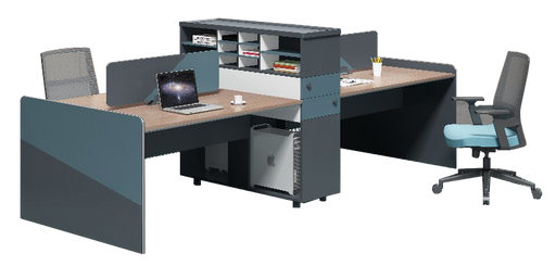 OZ-2318-4 4 SEATER WORKSTATION (BLUE) OFFICE INNOVATIONS