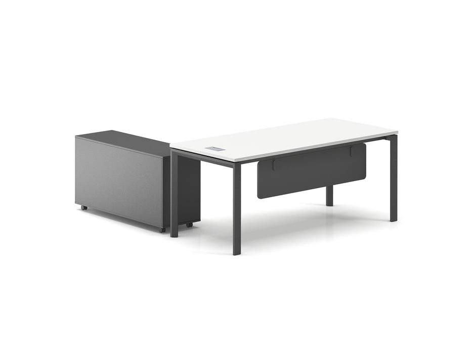 OZ3501-16 EXECUTIVE DESK (WHITE/GREY) 1.6M