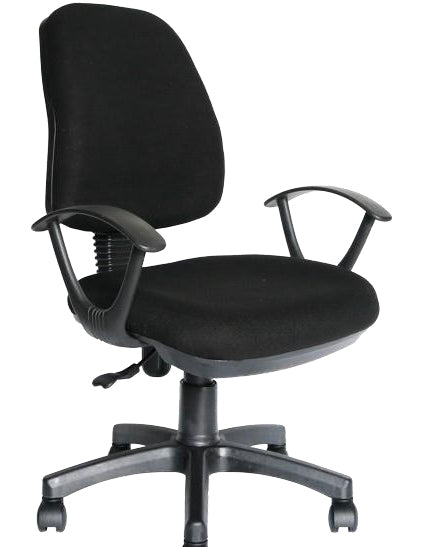 OTIS TYPIST CHAIR (FABRIC BLACK) 100KG CDEN