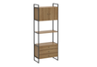 VOSS SHELF UNIT 3 DRAWERS, 2 DOORS OAK/BLACK PROV