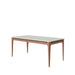 ADDAR 1.8 DINING TABLE OFF WHITE/NATURAL W/GLASS PROV
