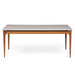 ADDAR 1.8 DINING TABLE OFF WHITE/NATURAL W/GLASS PROV