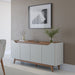 PULSE 1.8 SIDEBOARD WITH 4 DOORS SOLID WOOD LEGS OFF WHITE PROV