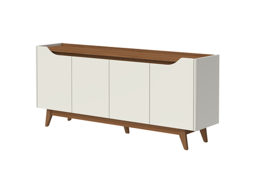 PULSE 1.8 SIDEBOARD WITH 4 DOORS SOLID WOOD LEGS OFF WHITE PROV