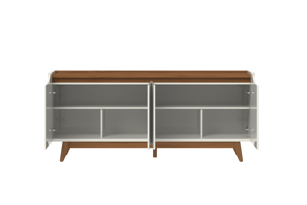 PULSE 1.8 SIDEBOARD WITH 4 DOORS SOLID WOOD LEGS OFF WHITE PROV