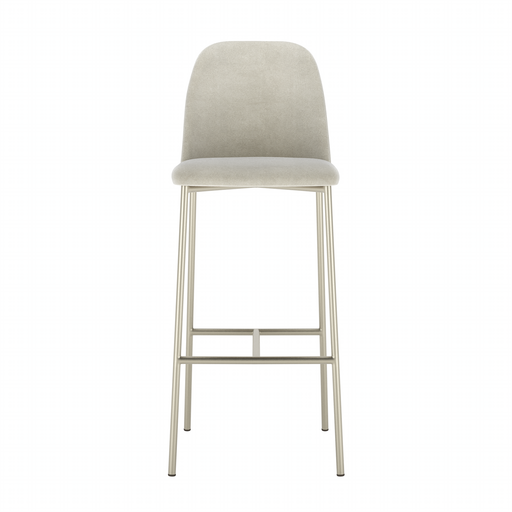 LUCILLE BAR STOOL CHAMPAGNE/SOFT PALHA PROV