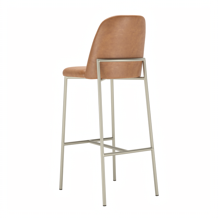 LUCILLE BAR STOOL CHAMPAGNE/CARAMEL PROV