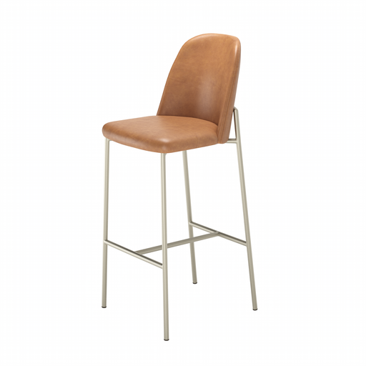 LUCILLE BAR STOOL CHAMPAGNE/CARAMEL PROV
