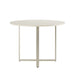 ARCADIA 1M ROUND DINING TABLE WITH GLASS OFF WHITE/CHAMPAGN PROV