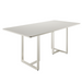 ARCADIA 1.8  DINING TABLE WITH GLASS OFF WHITE/CHAMPAGNE PROV