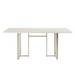 ARCADIA 1.8  DINING TABLE WITH GLASS OFF WHITE/CHAMPAGNE PROV