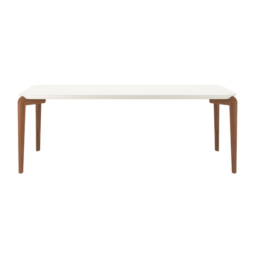 DONATELLA 2.2  DINING TABLE OFF WHITE/NATURAL  W/GLASS TOP PROV