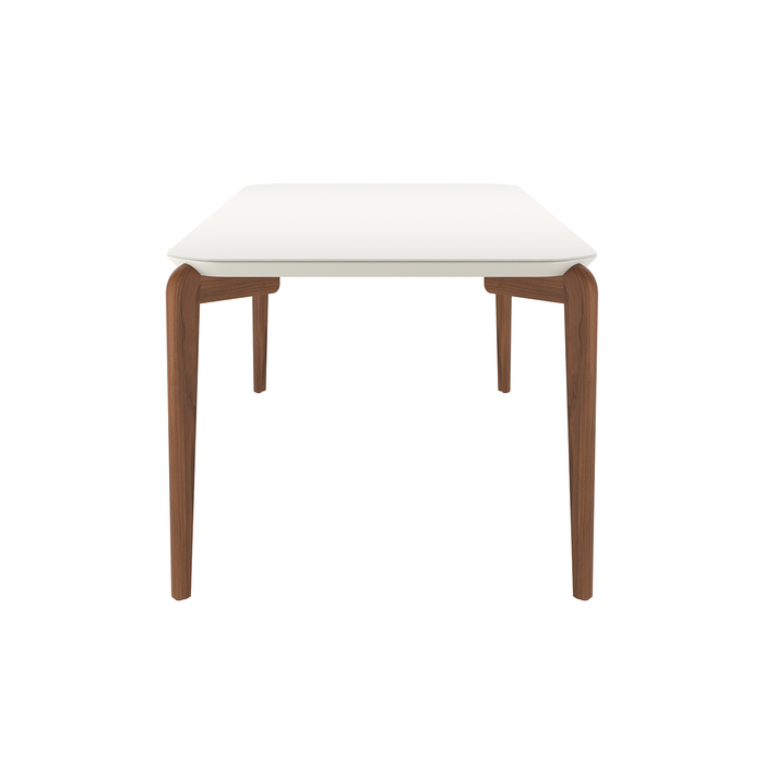 DONATELLA 2.2  DINING TABLE OFF WHITE/NATURAL  W/GLASS TOP PROV