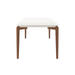 DONATELLA 2.2  DINING TABLE OFF WHITE/NATURAL  W/GLASS TOP PROV