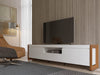 BRISTOL 2.1 TV STAND OFF WHITE/NATURAL PROV