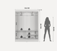 RENZO MP-WL16 WARDROBE 4 DOORS WHITE PROV