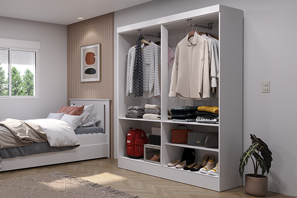 RENZO MP-WL16 WARDROBE 4 DOORS WHITE PROV