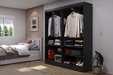 RENZO MP-WL16 WARDROBE 4 DOORS BLACK PROV