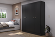 RENZO MP-WL16 WARDROBE 4 DOORS BLACK PROV