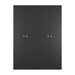 RENZO MP-WL16 WARDROBE 4 DOORS BLACK PROV